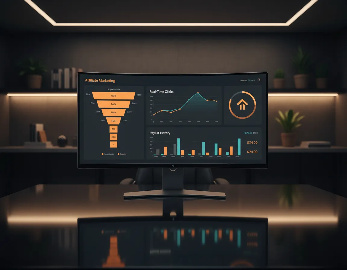 Affiliate tracking dashboard interface