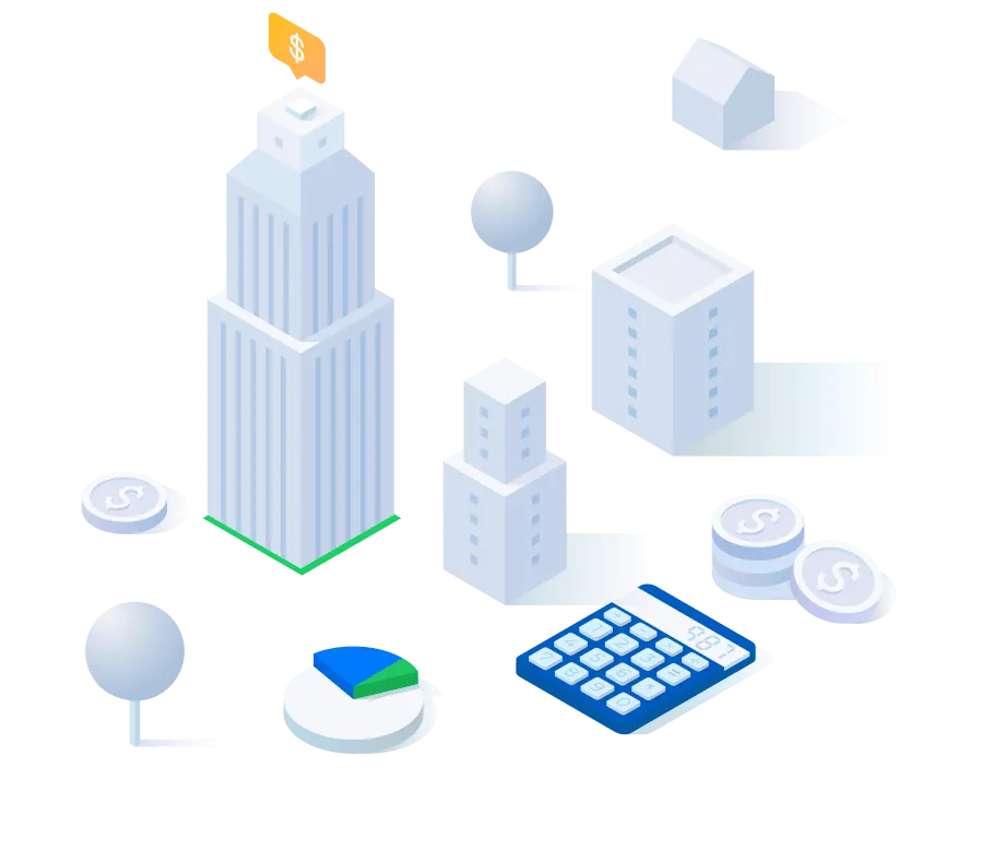 Real estate mortgage process illustration