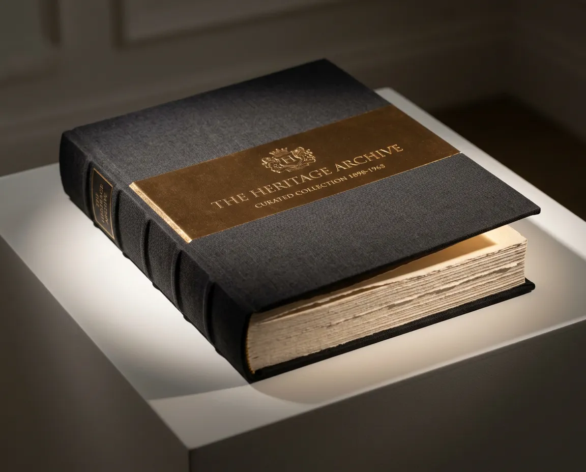 Finished archival linen folio and fine-art cotton print in handcrafted presentation box