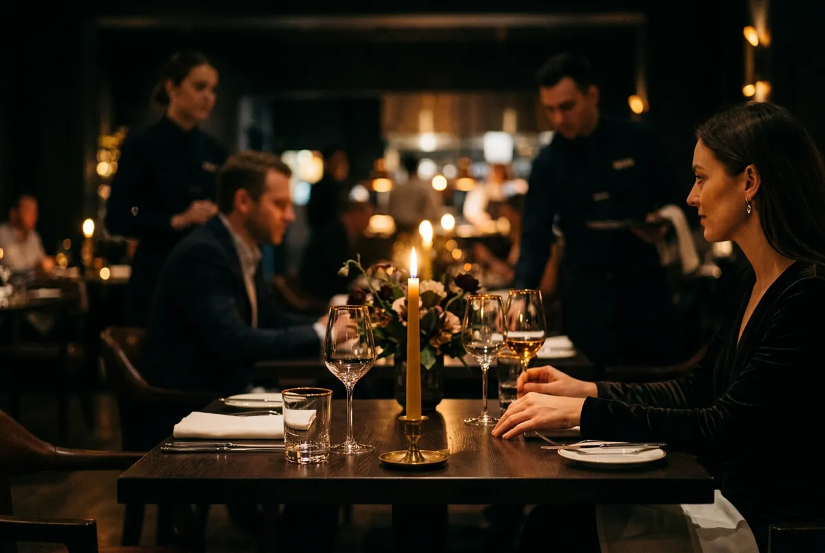 Restaurant Brand Film showing candlelit dining atmosphere and culinary elegance