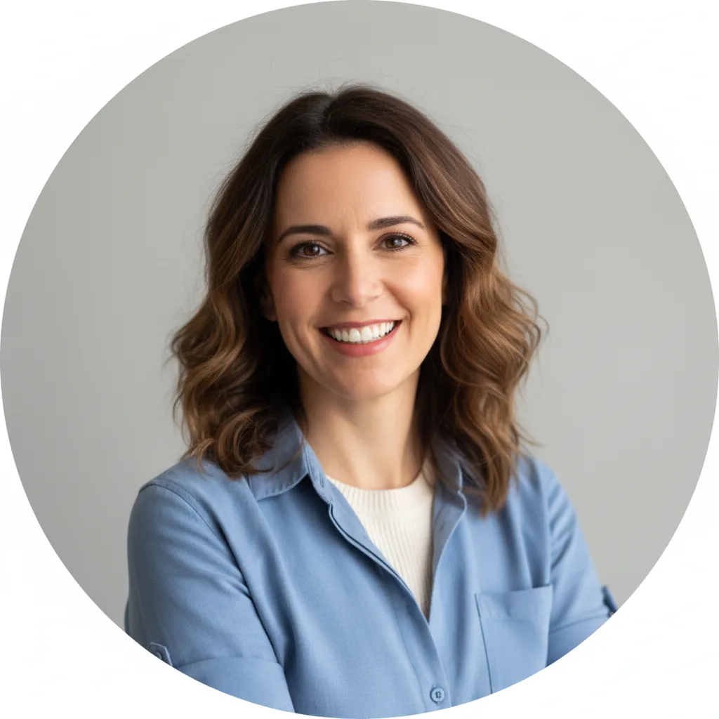 Happy small business owner testimonial headshot