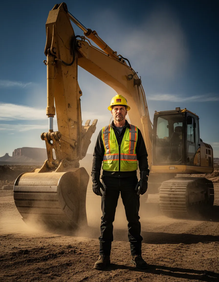 Oliver C. De Baca on a construction job site in Northern New Mexico