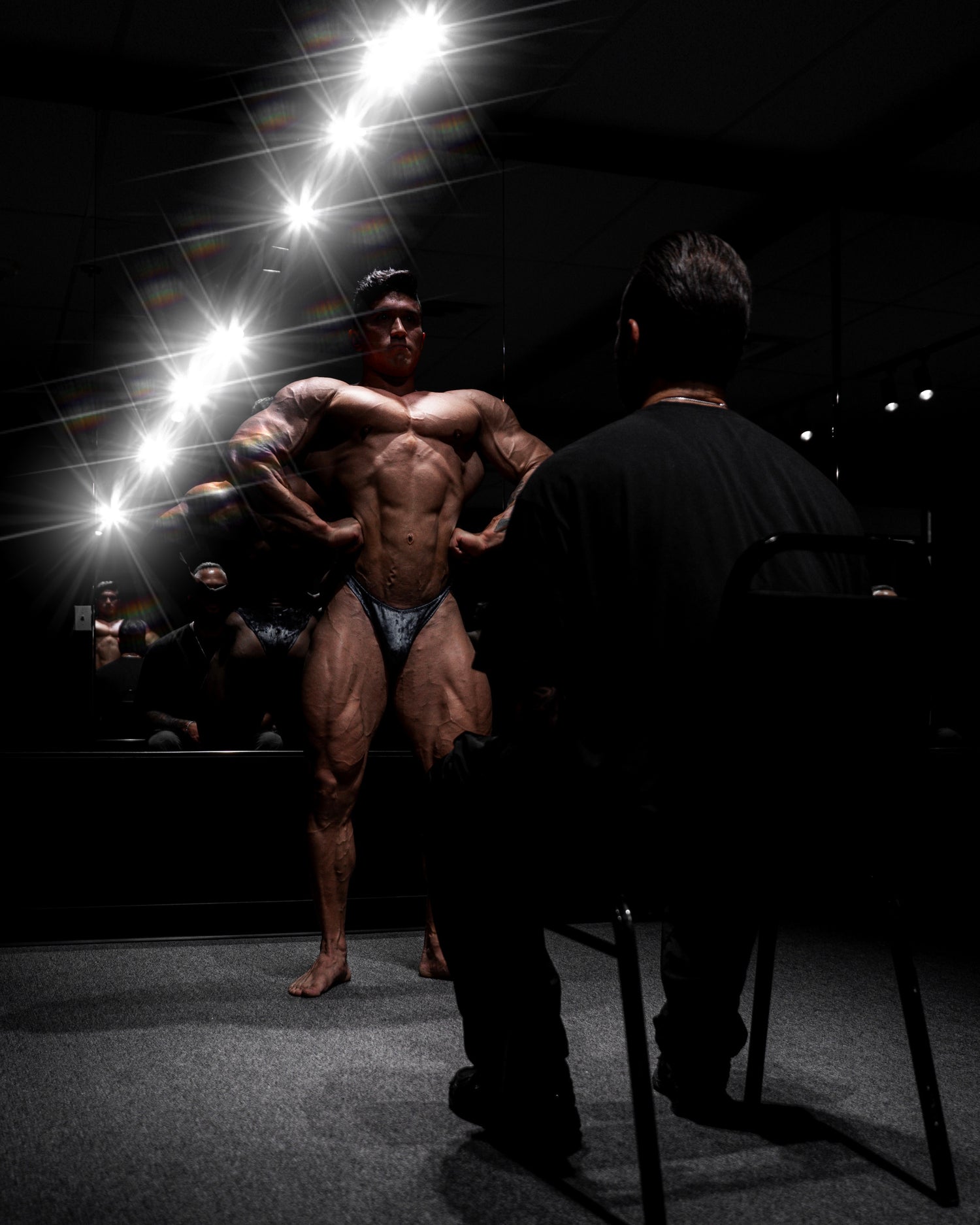 Bodybuilder on stage