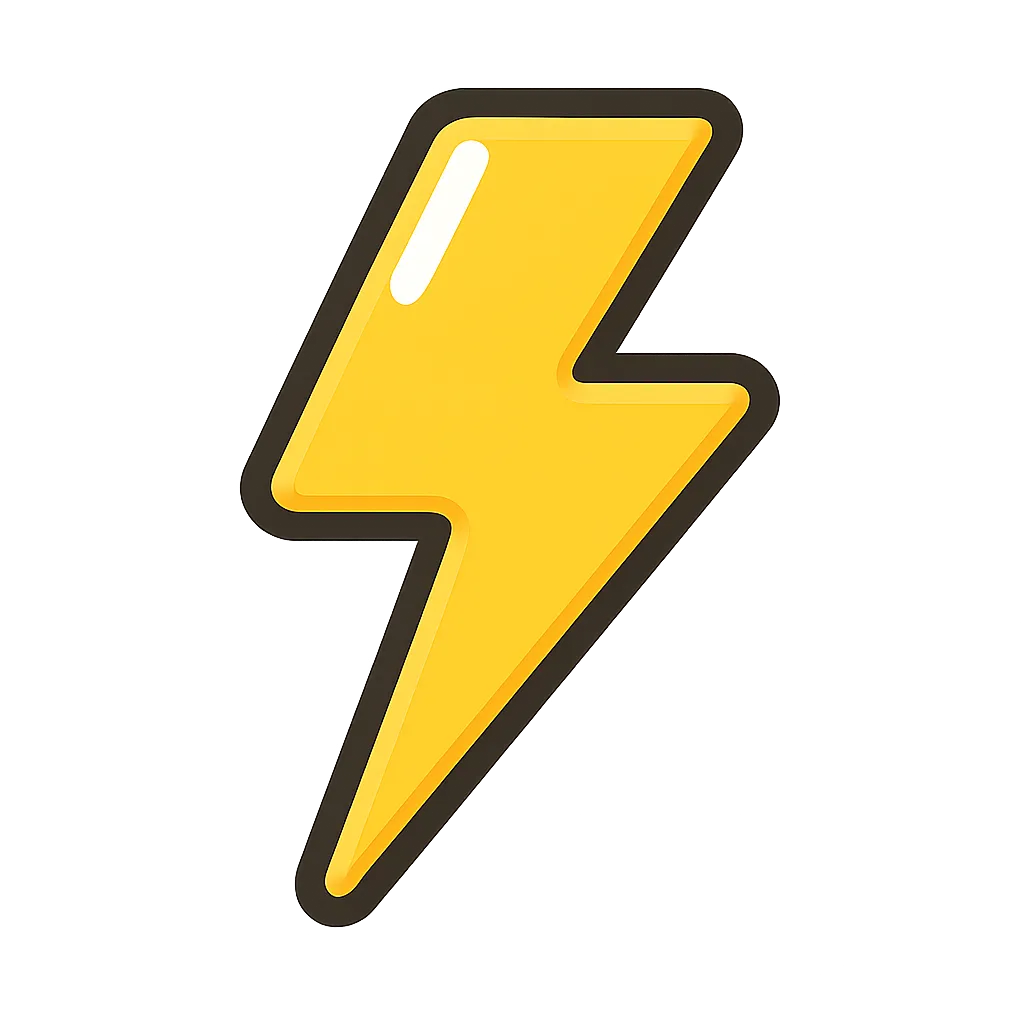Lightning emoji
