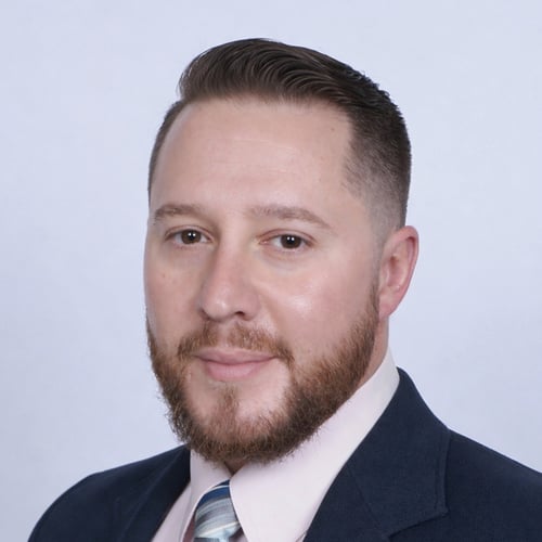 Professional insurance representative in a secure environment