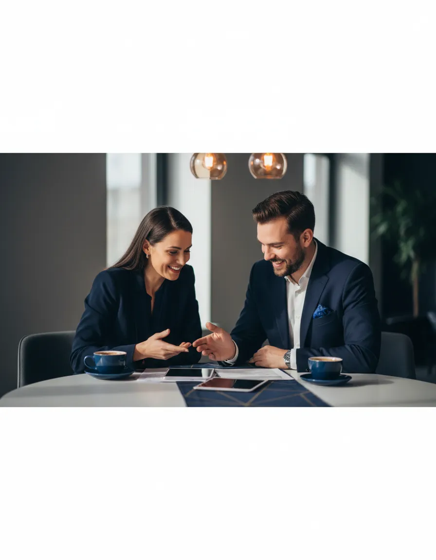 Mortgage professional collaborating with a real estate agent