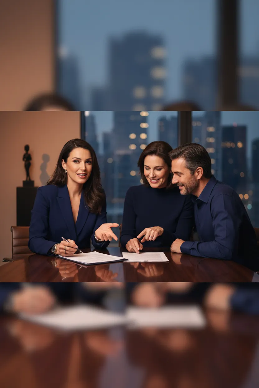 Realtor reviewing documents
