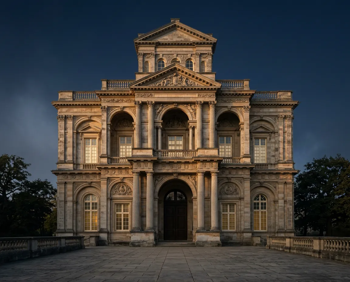 Monumental stone classical architecture representing institutional permanence and prestige