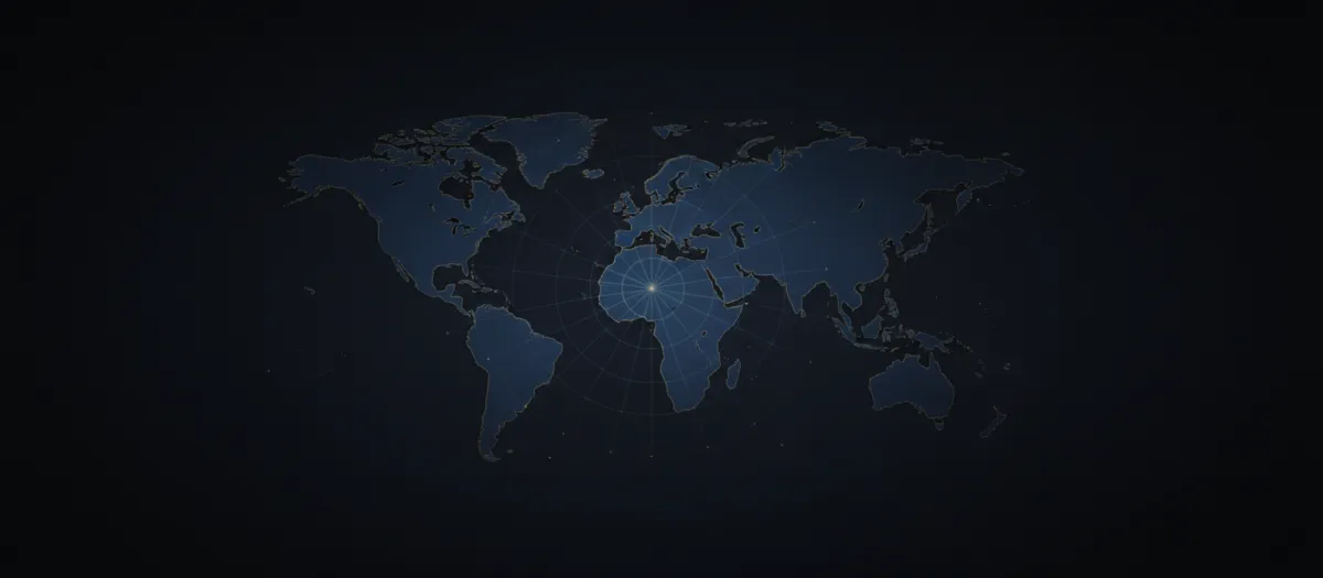 Subtle dark global map representation