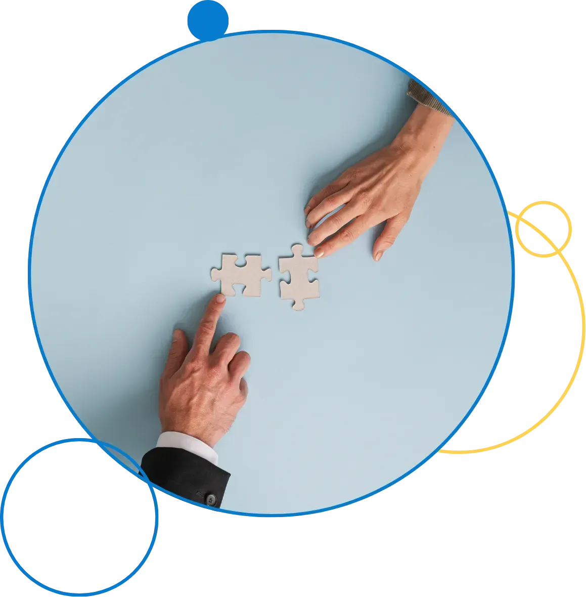 Partnership building illustration