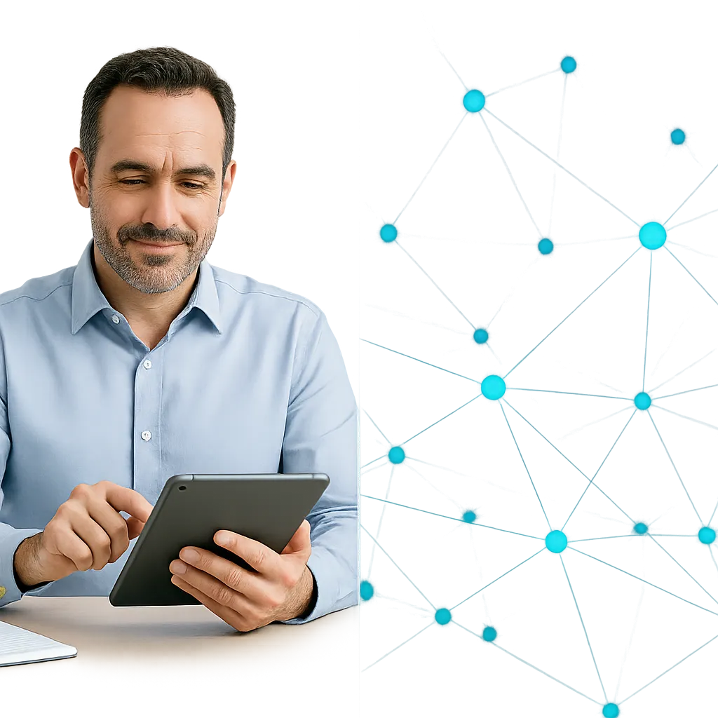 Local business owner reviewing customized digital growth recommendations