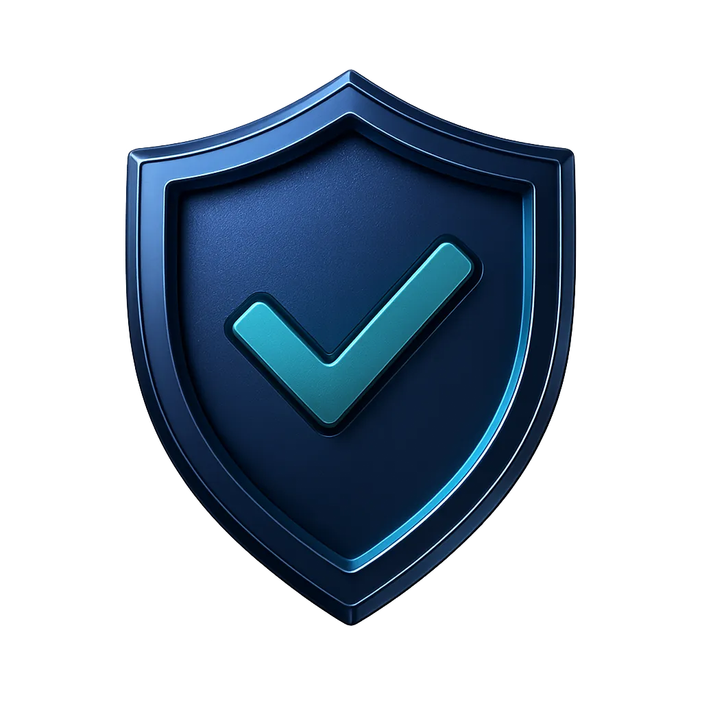 Premium corporate-grade trust and security shield emblem graphic
