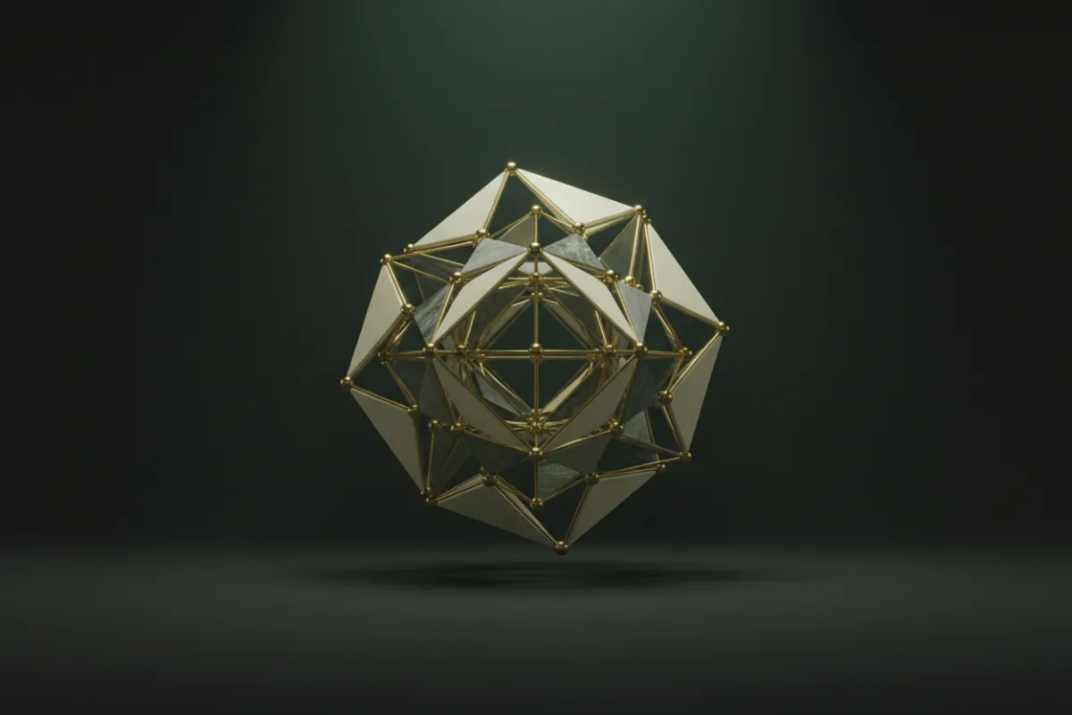 Abstract geometric structure representing medical sector scaling