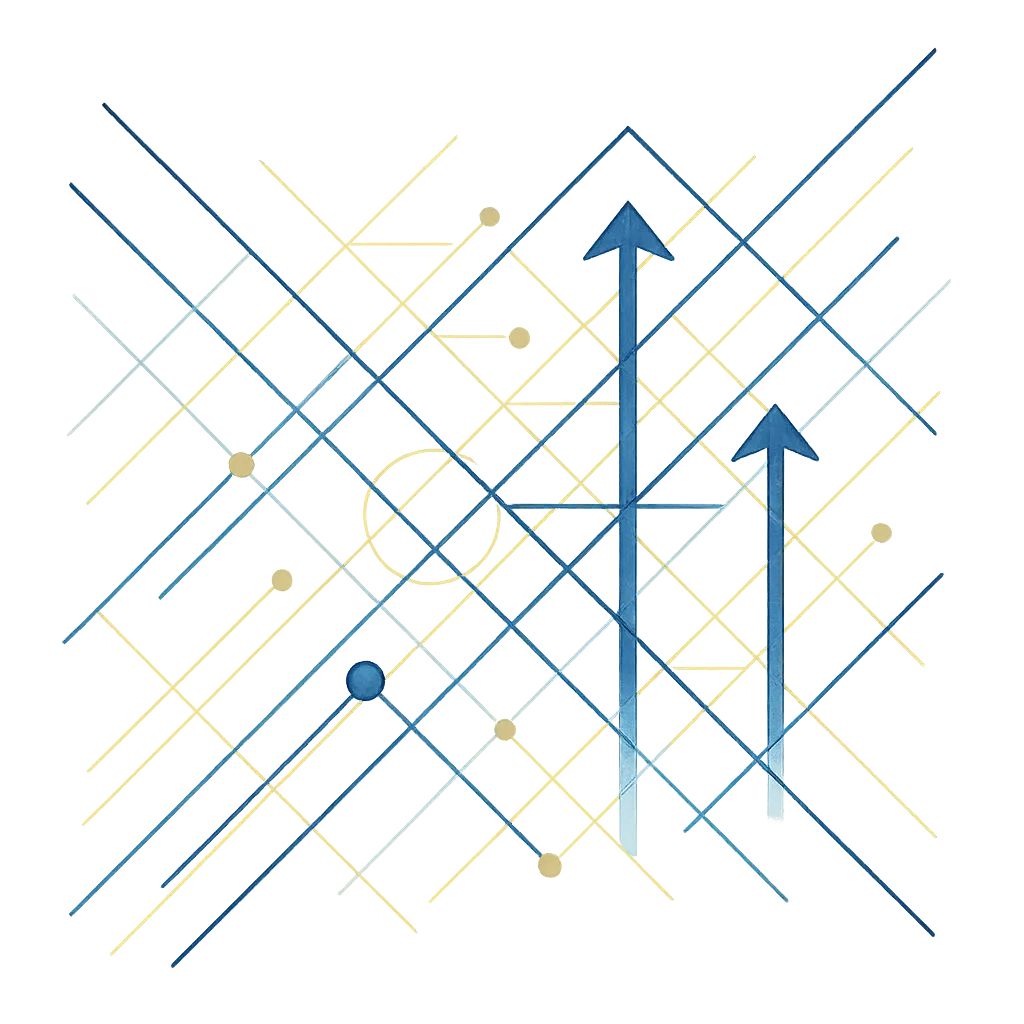 Abstract geometric fintech network linework and strategic nodes representing Capital Lab architecture