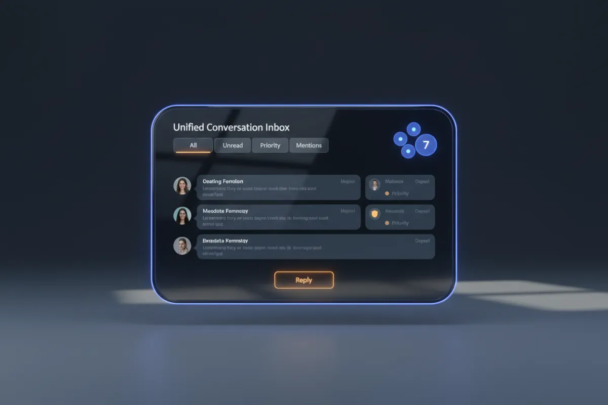 Unified Conversation Inbox UI Dashboard Widget