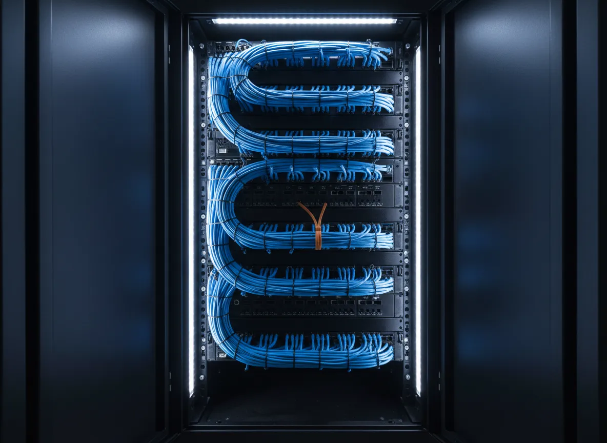 Network rack wiring