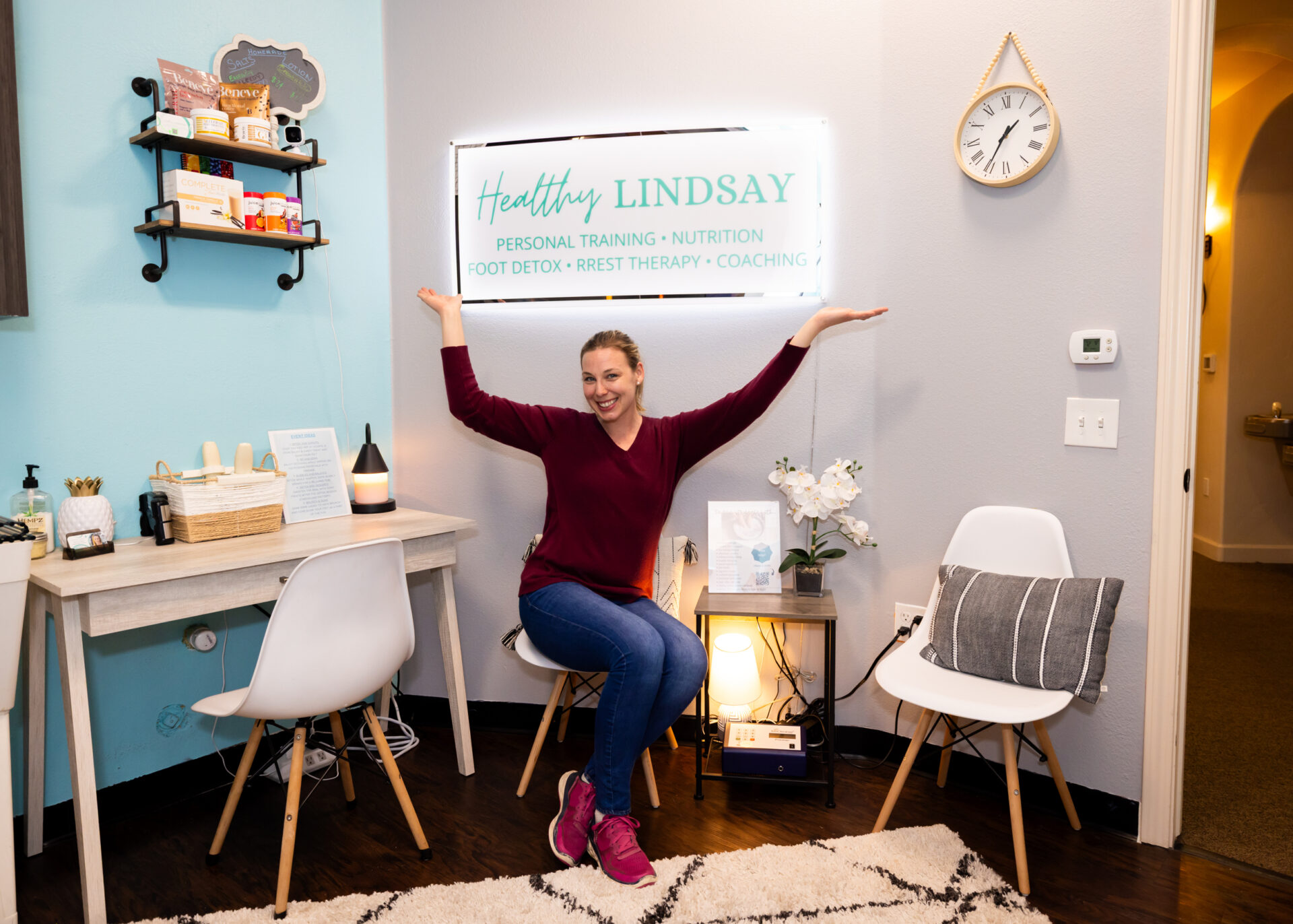 Smiling woman office