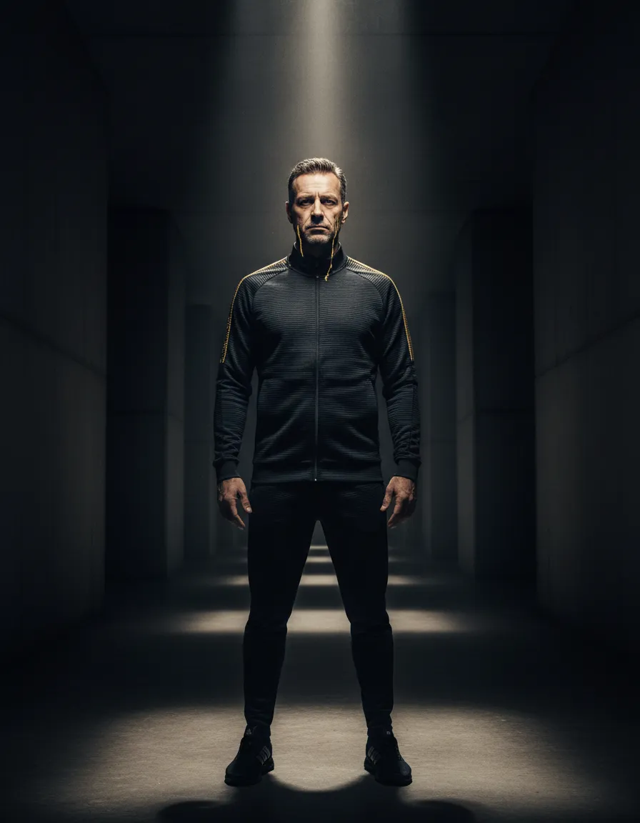 High-contrast editorial portrait representing modern soccer development