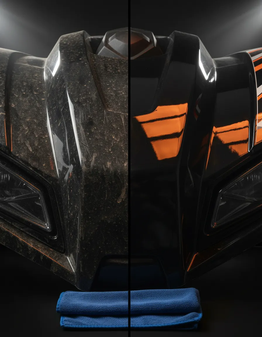 High gloss UV protected ATV plastics detailing