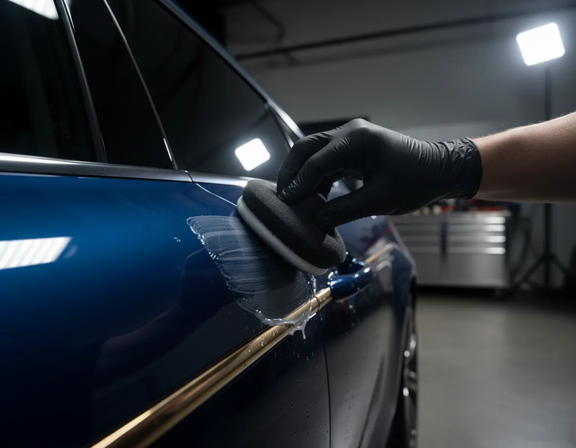 Applying 1-month ceramic wax to exterior paint
