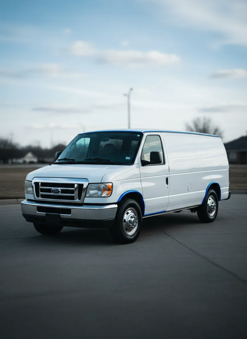 Clean RV parked outdoors in Tulsa Oklahoma