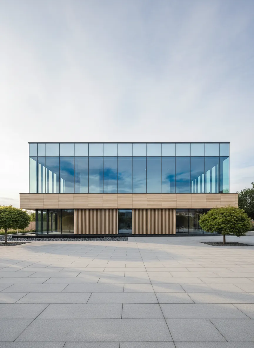 Modern commercial property facade