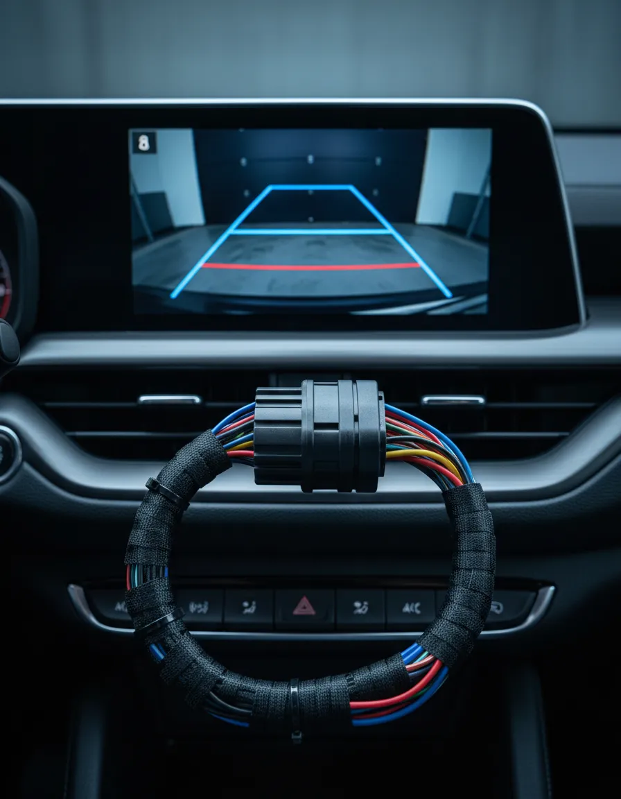 Clean wiring and professional backup camera installation