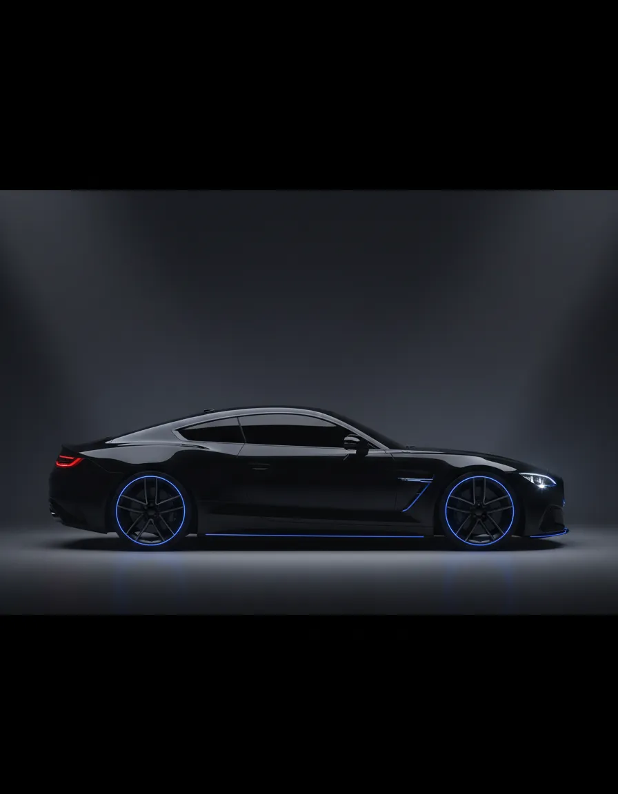 Premium side profile of a luxury vehicle with dark window tint