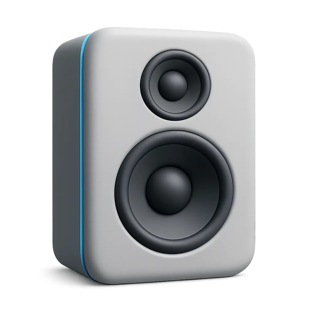 Audio and sound system 3D icon