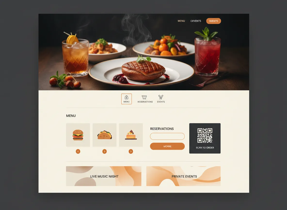 Restaurant Website Template Preview