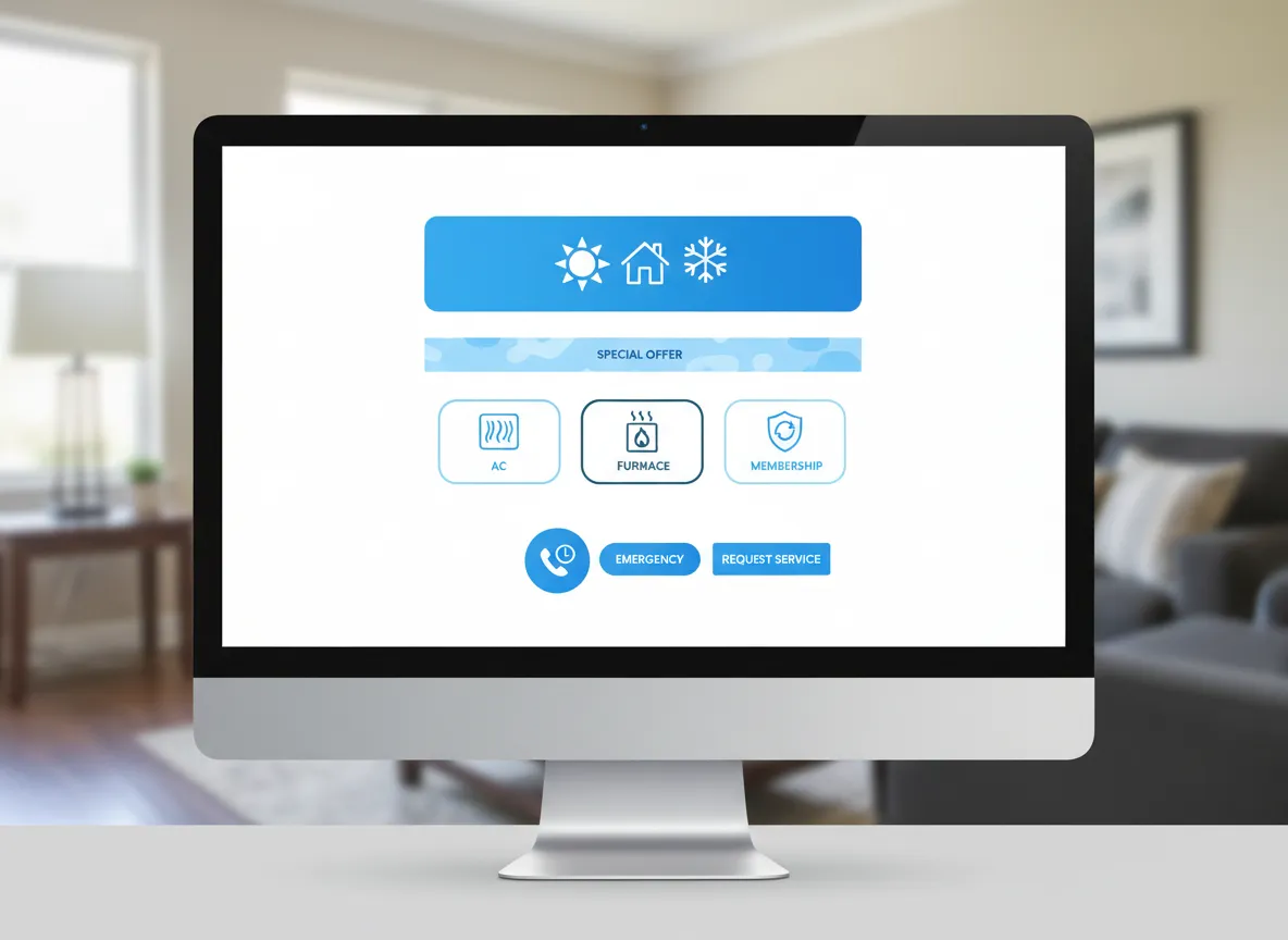 HVAC Contractor Website Template Preview