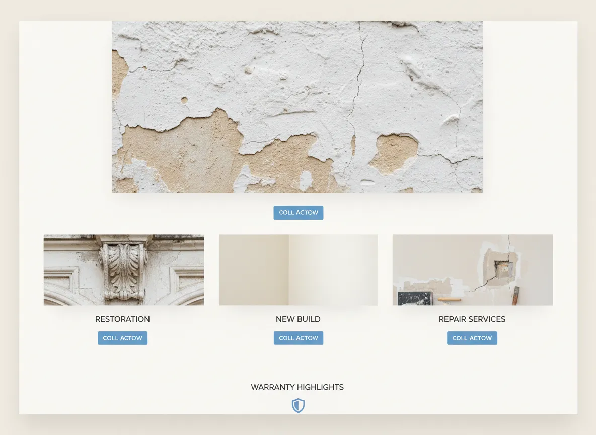 Plastering Contractor Website Template Preview