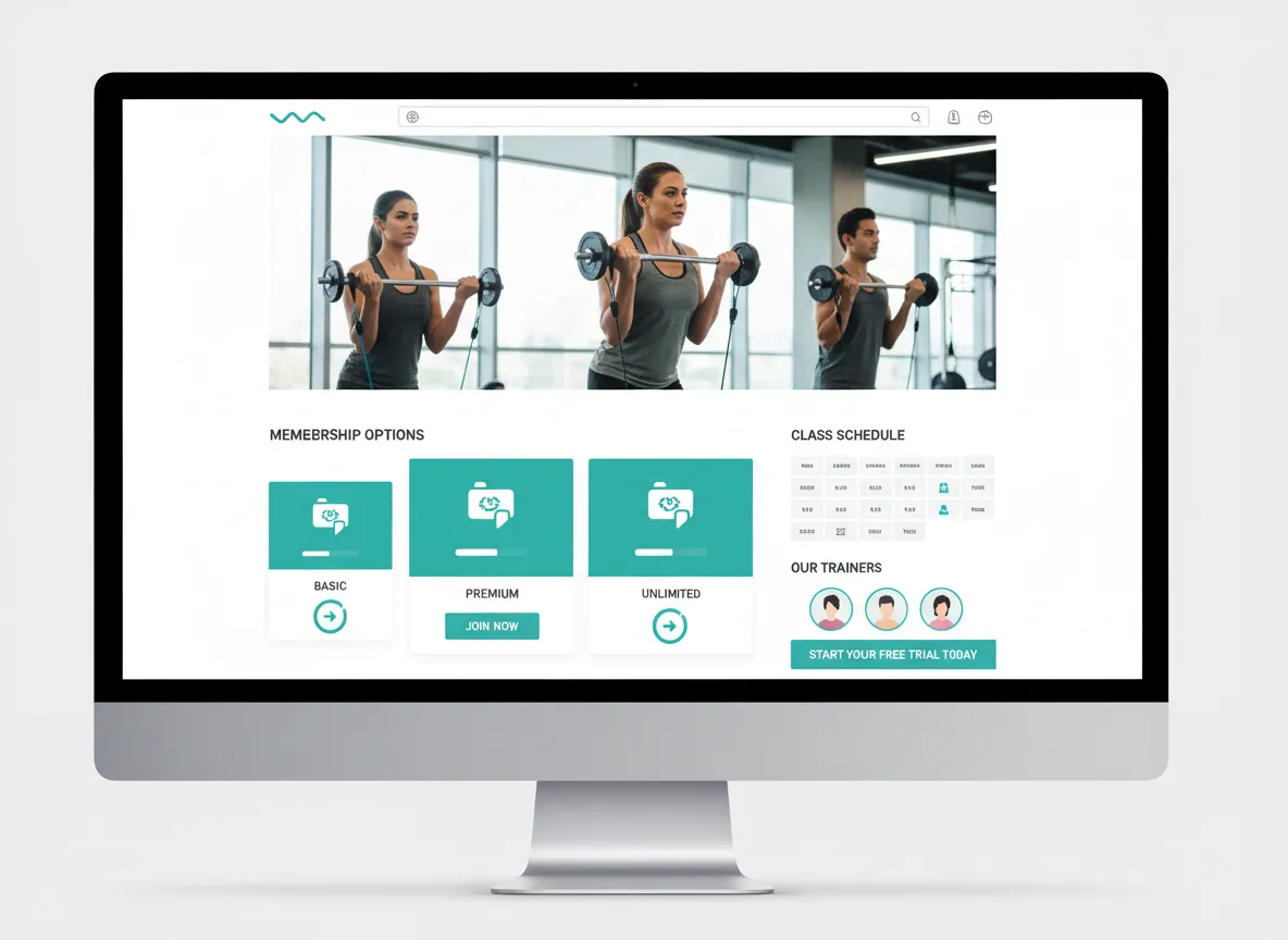 Health and Fitness Gym Website Template Preview