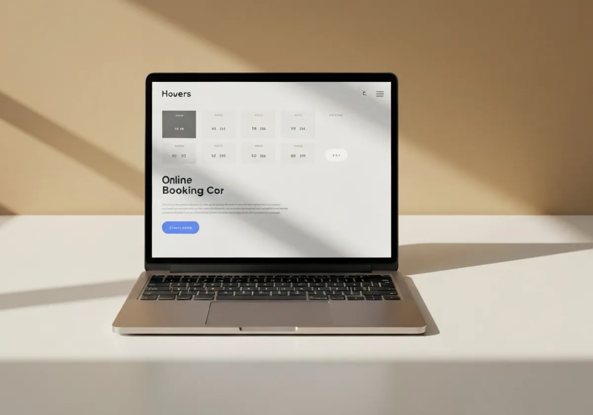 SaaS calendar interface mockup showing seamless scheduling for cleaning services