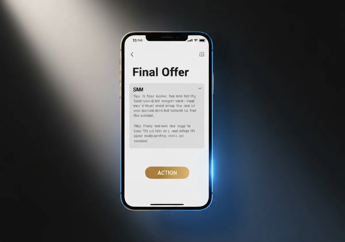 Final offer SMS message mockup