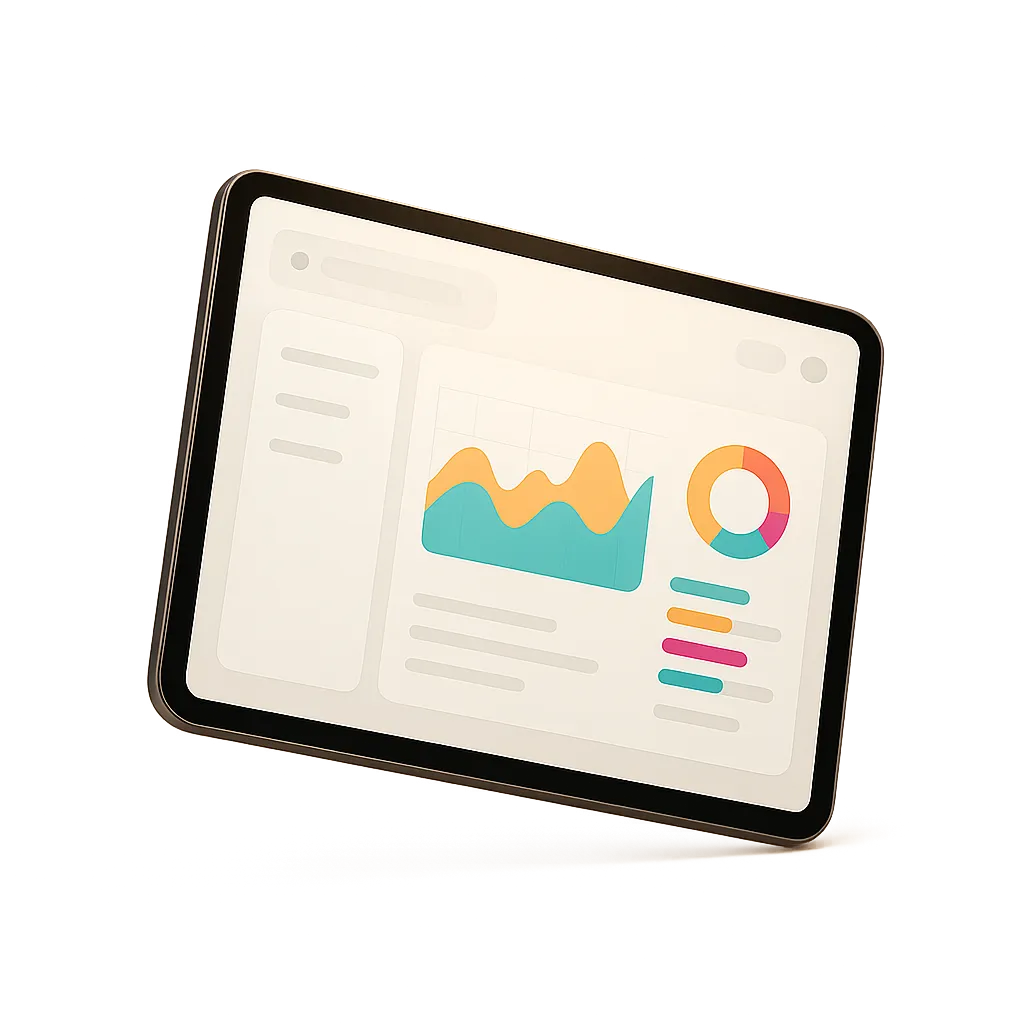 SaaS dashboard interface cutout