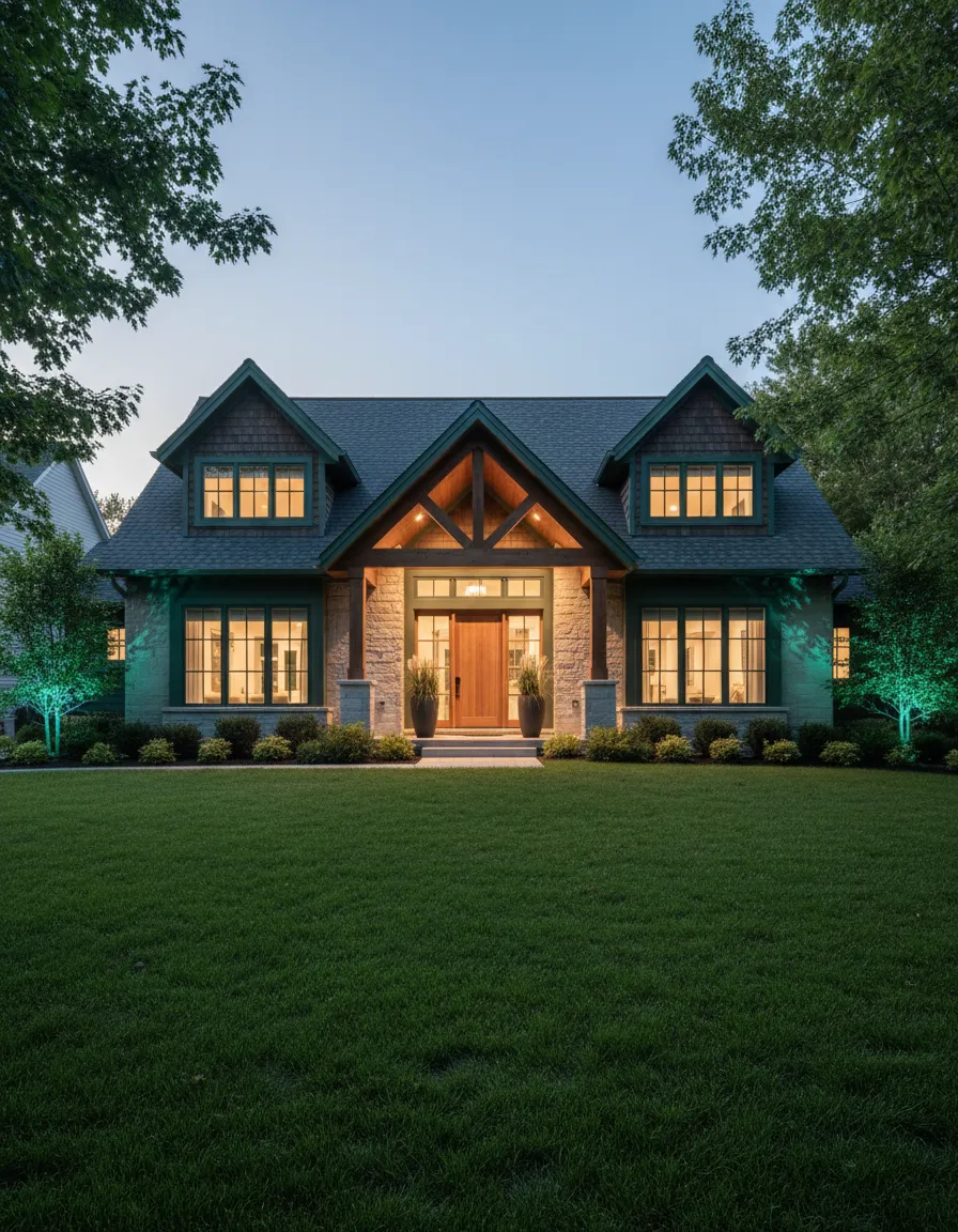 Drees model home exterior in Two Step Farm, Montgomery TX