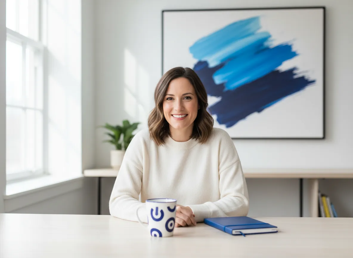 Friendly professional in a modern office representing approachable service