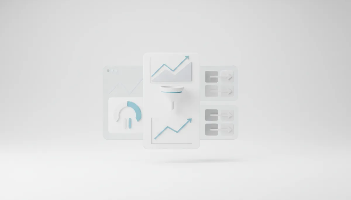 Minimalistische marketing dashboard visualisatie