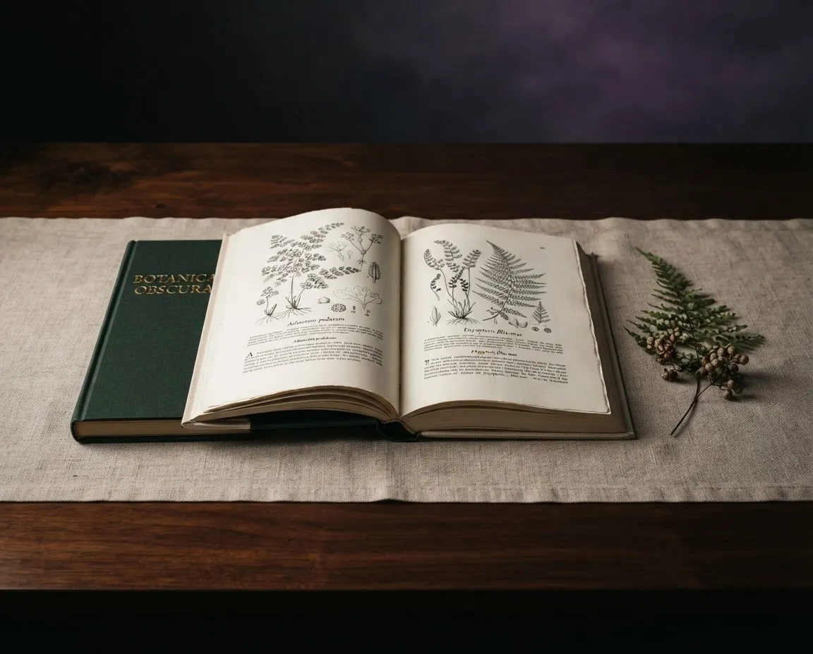 Still-life editorial composition of open hardcover books on neutral linen under directional morning light