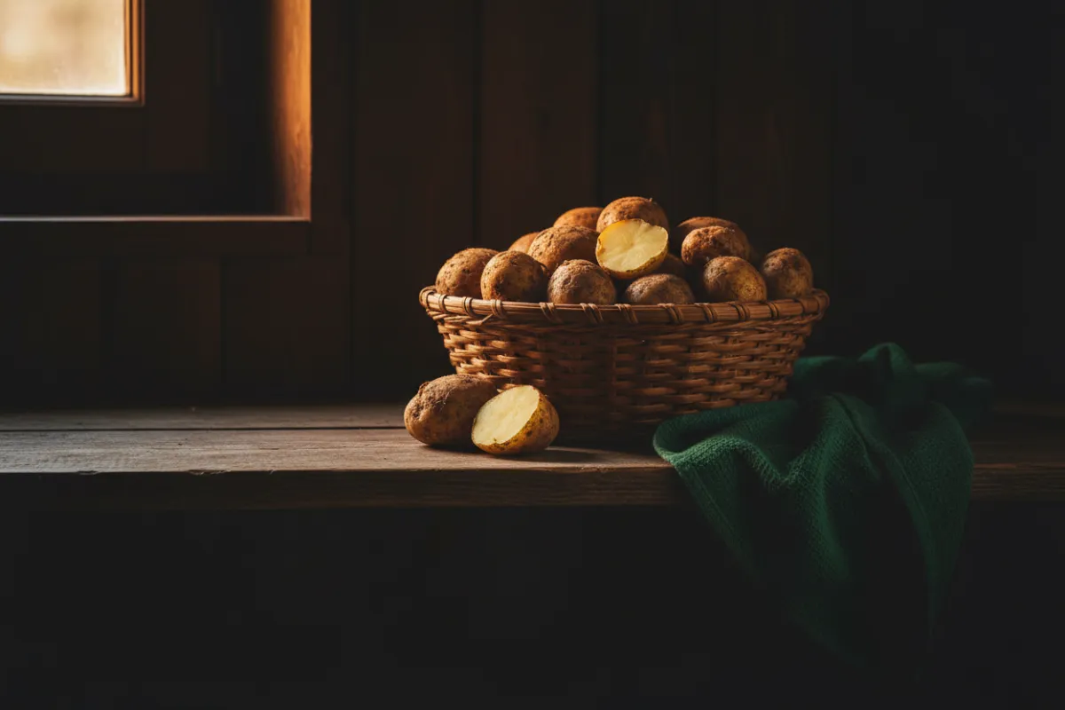 Patatas conservadas en despensa