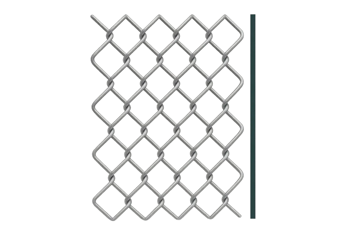Galvanized chain link fence material texture