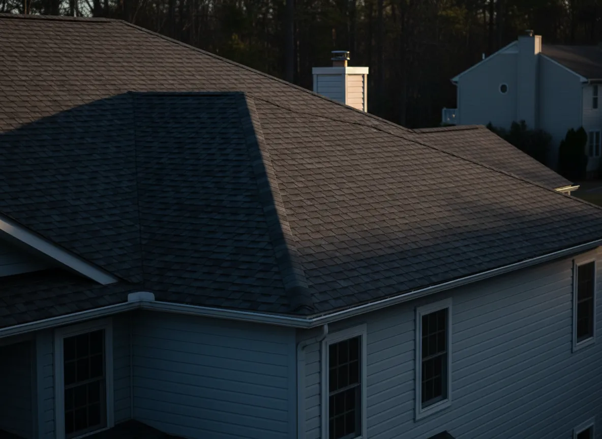 Completed asphalt roof replacement in Oak Ridge Estates, Summerset