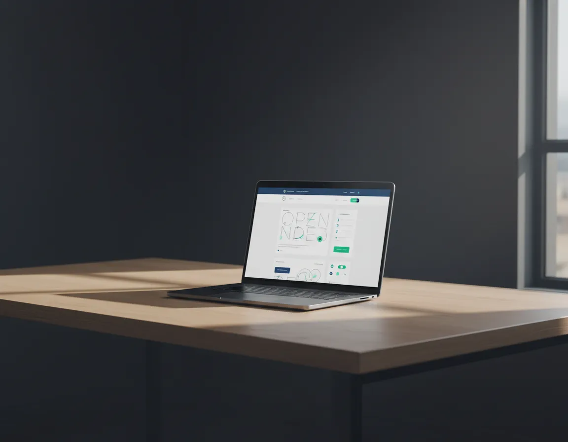 Premium website design mockup showcase