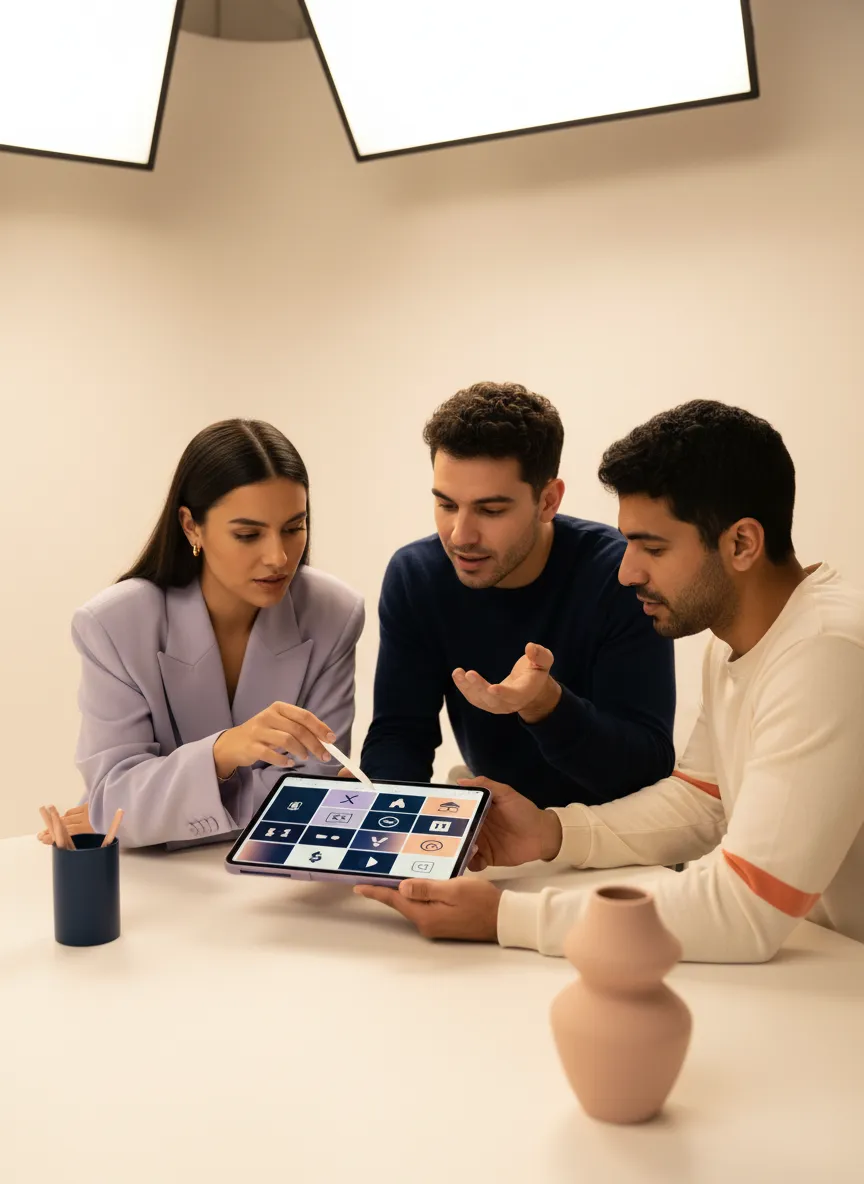 Professional design consultation session