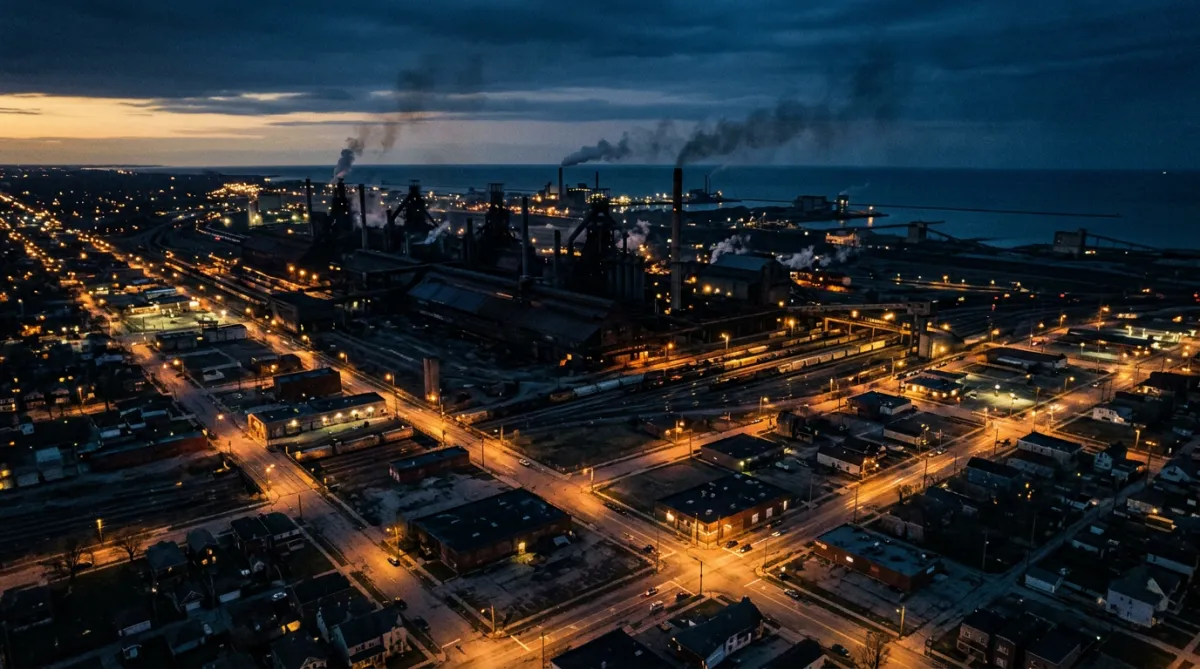 Cinematic visual tribute capturing the authentic spirit and architectural soul of Gary Indiana