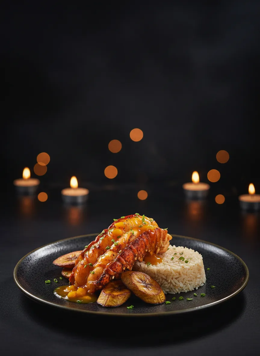 Elevated Caribbean Luxe dining presentation
