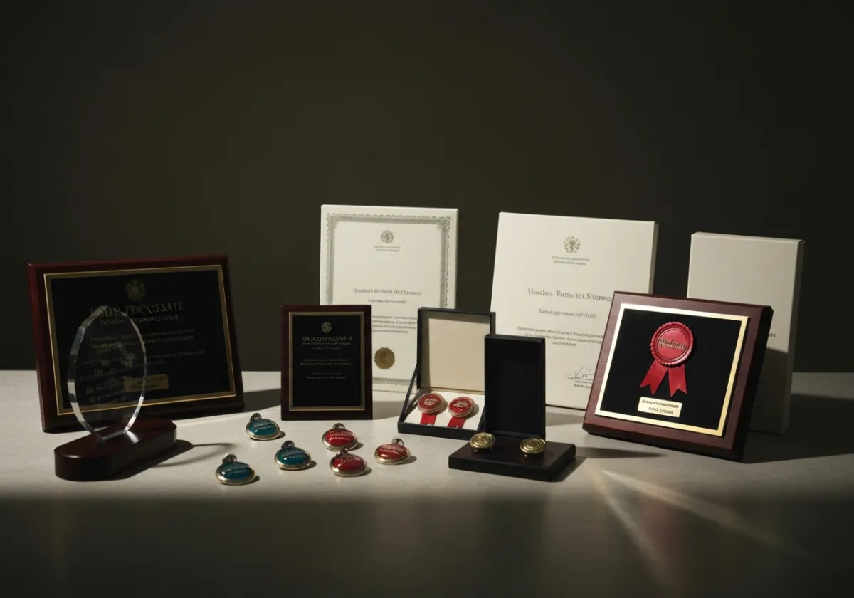 Lifestyle image of safety and milestone recognition awards