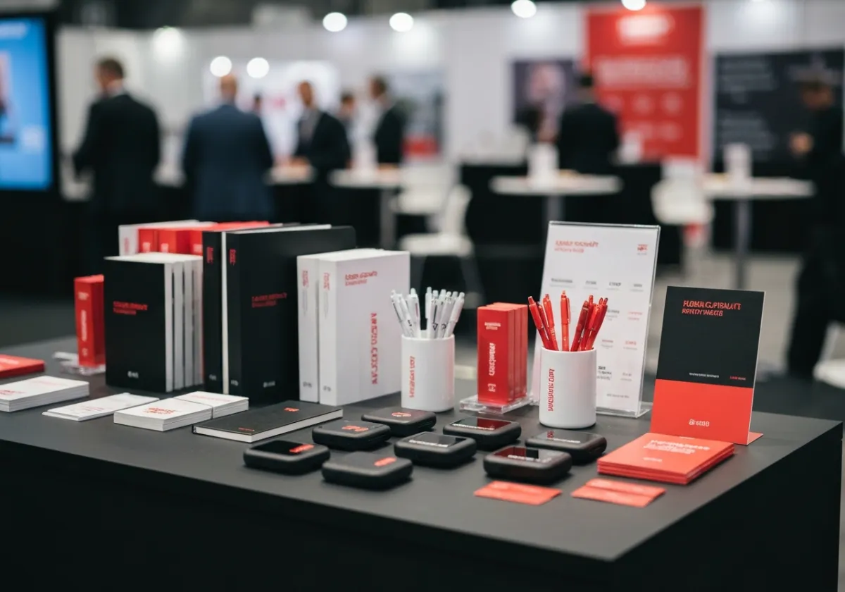 Lifestyle image of trade show promotional products