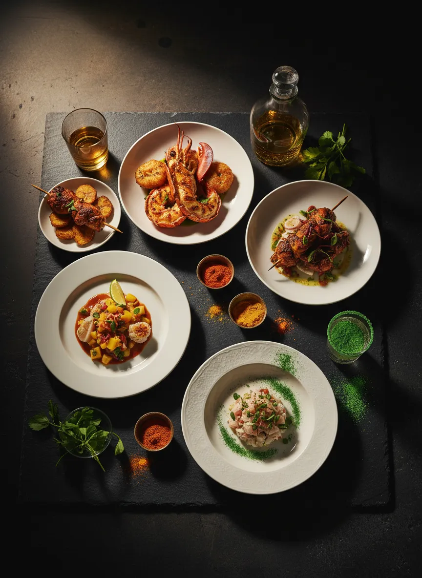 Caribbean Luxe Experience culinary spread
